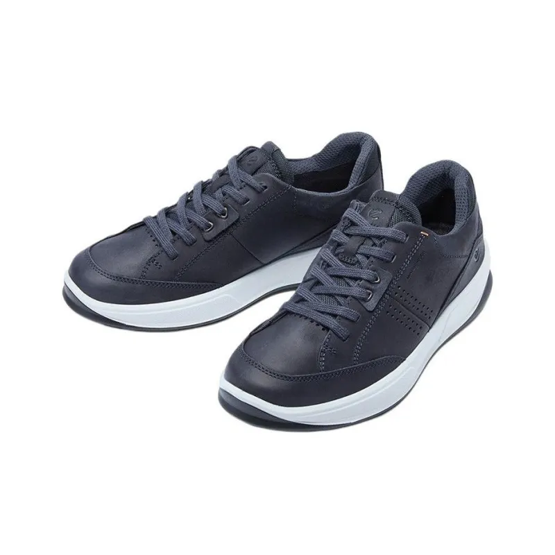 Ecco Low Top Casual Shoes Men's Marine Blue-4