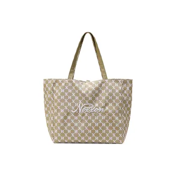 NOXXON Nylon Tote Bag Shoulder Bag Women's Khaki/Obsidian Black