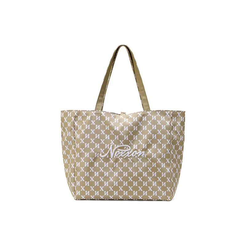 NOXXON Nylon Tote Bag Shoulder Bag Women's Khaki/Obsidian Black-0
