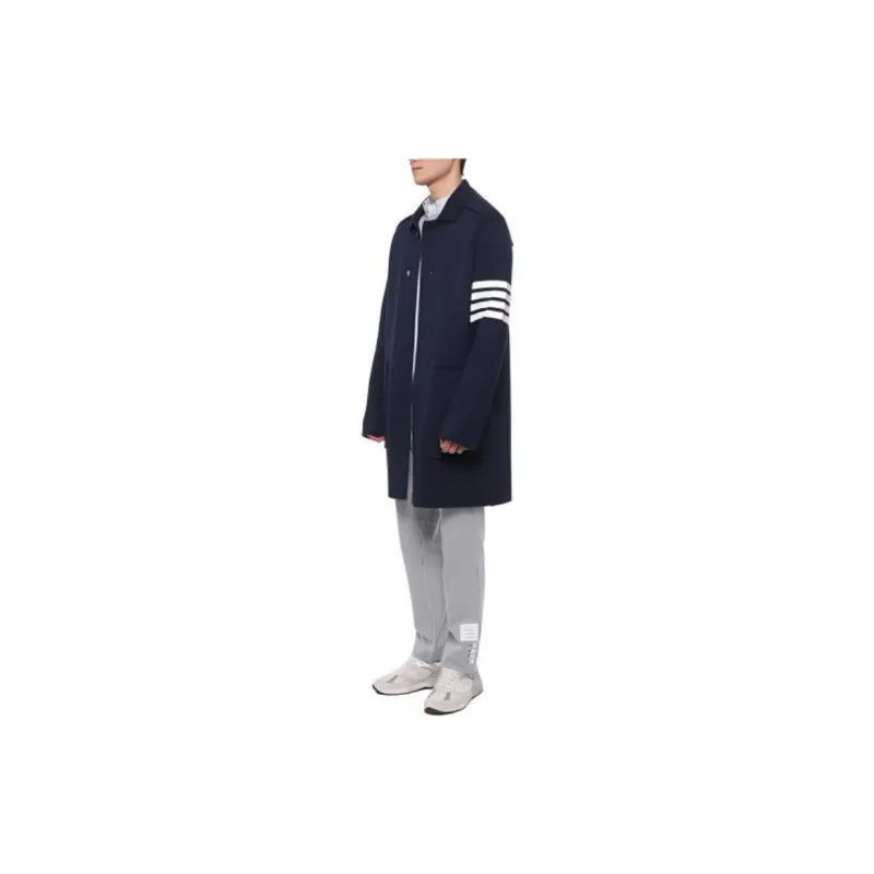THOM BROWNE 4 Bar Knitted Longline Cardigan-4