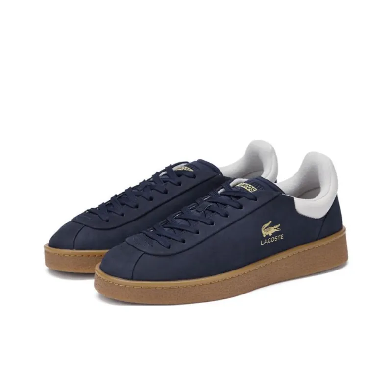 LACOSTE Low Top Skateboard Shoes Men's Navy Blue/Glossy-2