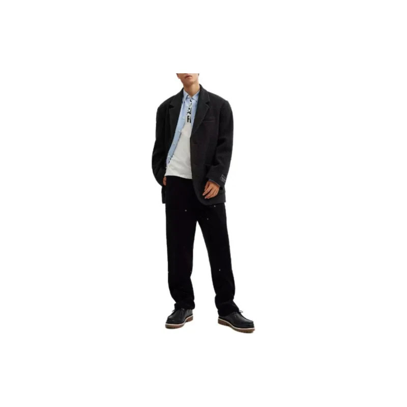 COACH Relaxed Wool Blazer Business Suit Men's Charcoal-1
