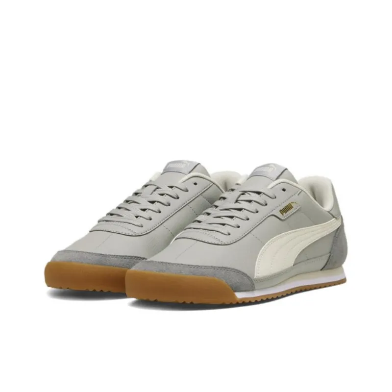 PUMA Turino Anti-Slip Wear-Resistant Low-Top Casual Shoes Unisex Gray White-2