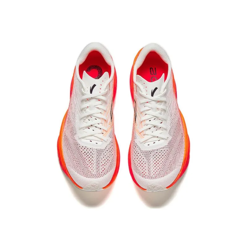 Anta C202 6.0 Cushioning Wear Resistant Low Top Carbon Plate Nitrogen Technology Marathon Running Shoes Men's White Red-1