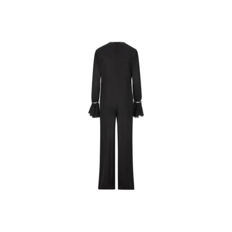 SAINT LAURENT Drawstring Long-Sleeved Jumpsuit-1