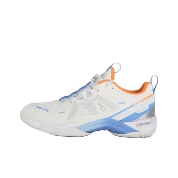 VICTOR Anti Slip Wear Resistant Low Top Badminton Shoes Unisex White