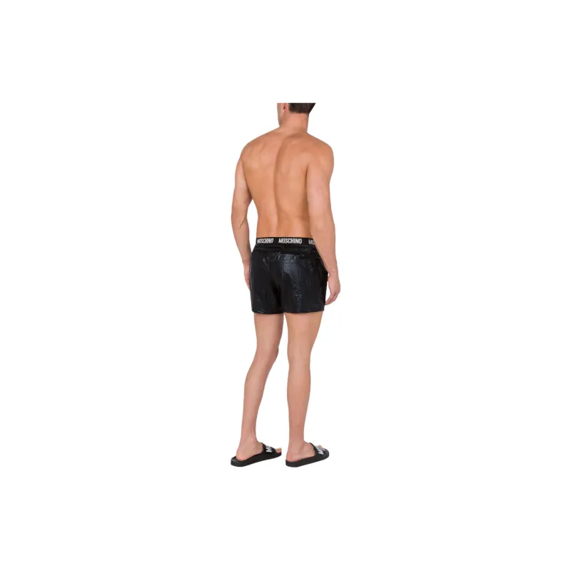 MOSCHINO Logo waist Swim Shorts-1