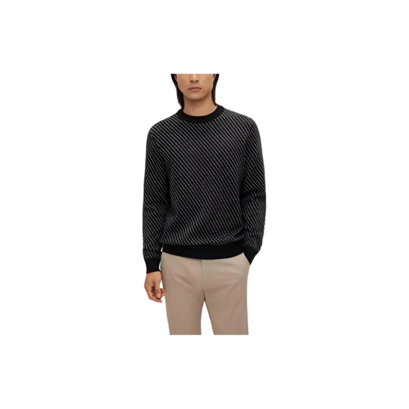 HUGO BOSS FW24 Sweater Men's Black-1