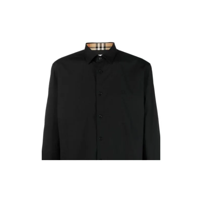 Burberry Logo embroidered Long sleeve Shirt-5
