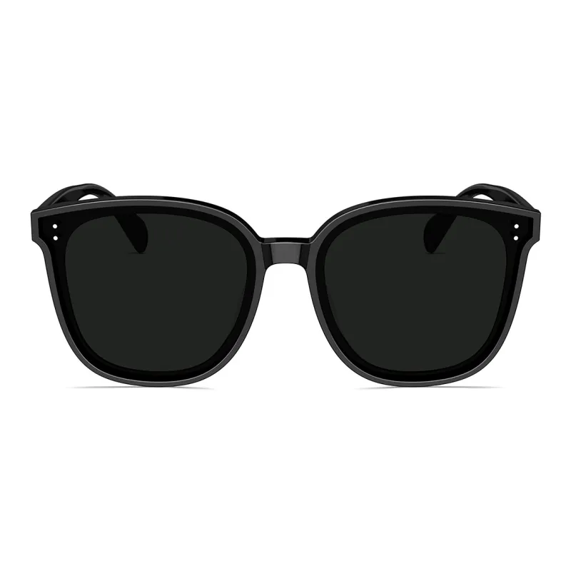 MOLSION Plate Frame Irregular Shape Sunglasses Unisex Black, White-8