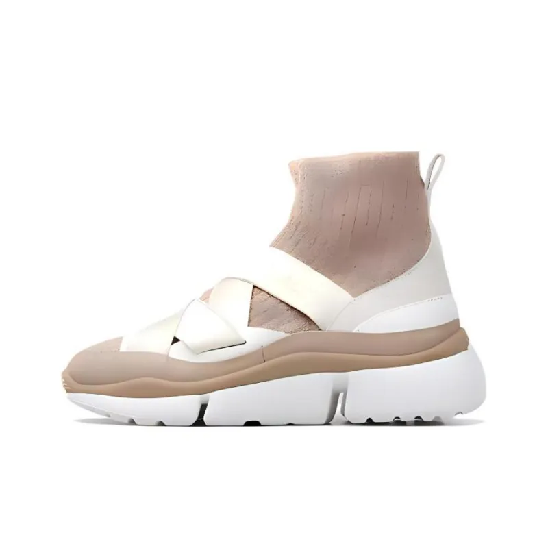 Chloe Sonnie High-Top Casual Single Shoes Women's Ecru-0