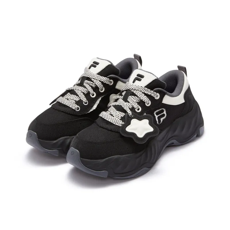 FILA FUSION STARFISH II Starfish 2 Wear Resistant Low Top Casual Shoes Women's Black Milk White-2