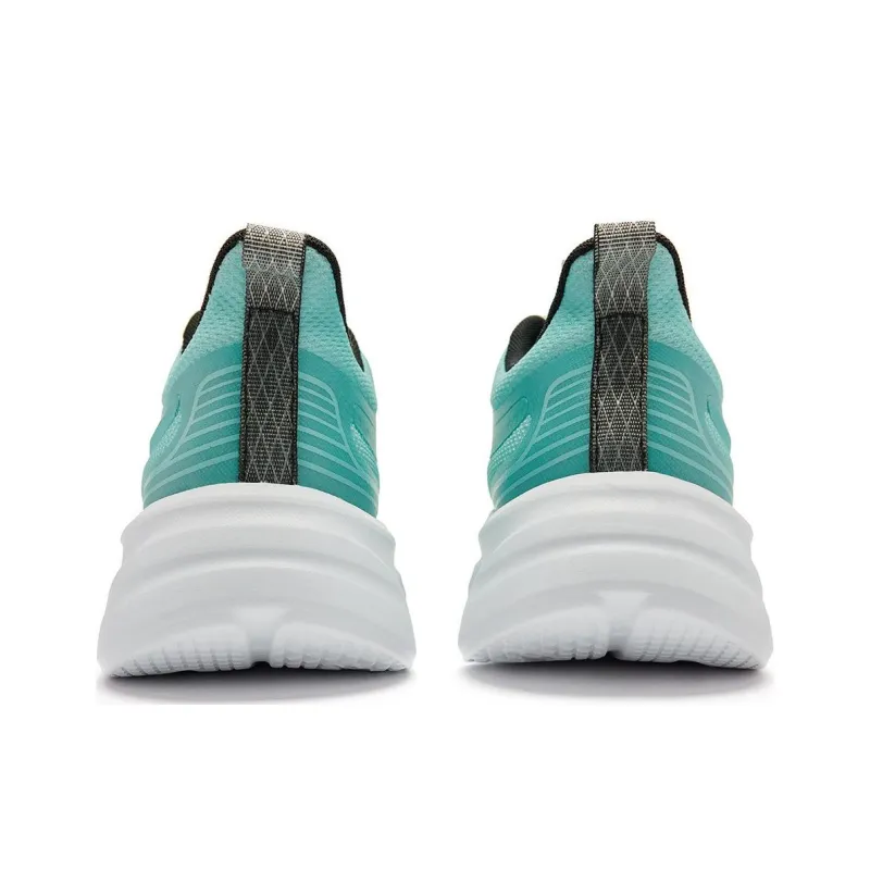 QIAODAN Anti Slip Wear Resistant Low Top Casual Running Shoes Men's White Green-4