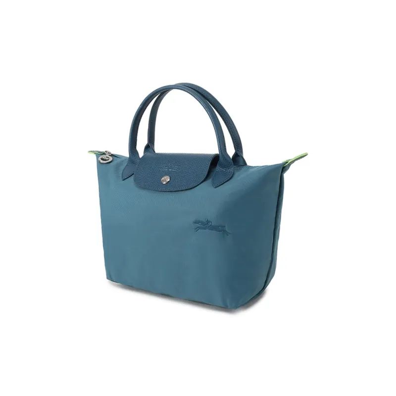 LONGCHAMP Le Pliage Green Recycled Canvas Handbag Dumpling Bag Tote Small Size Women's Peacock Blue-2