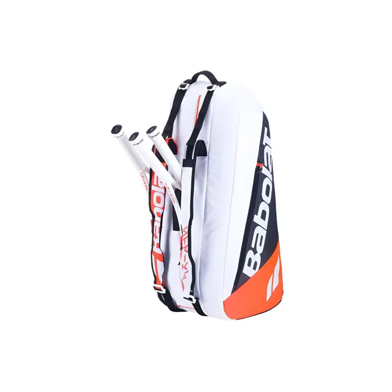 Babolat Tennis Racket Bags Recycled Polyester Unisex White Black Red-1