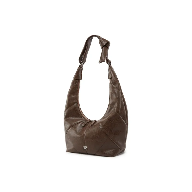 JONBAG Synthetic Leather Crossbody Bag, Shoulder Bag Women's Black/Polished Brown-1