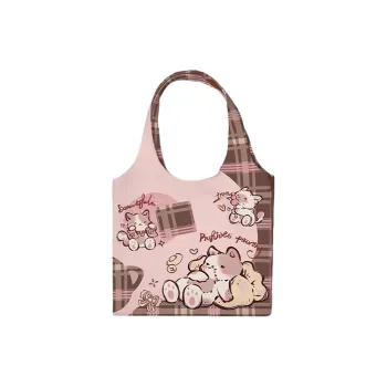 AOSONG Suede Tech Fabric Shoulder Bag Women's Pink