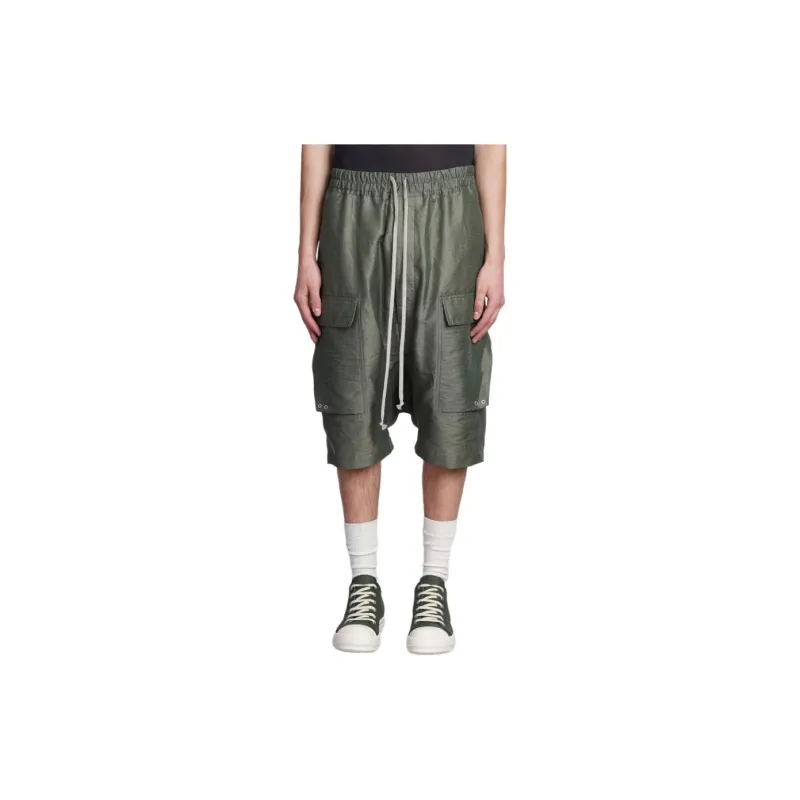 RICK OWENS Casual Shorts Men Green-4
