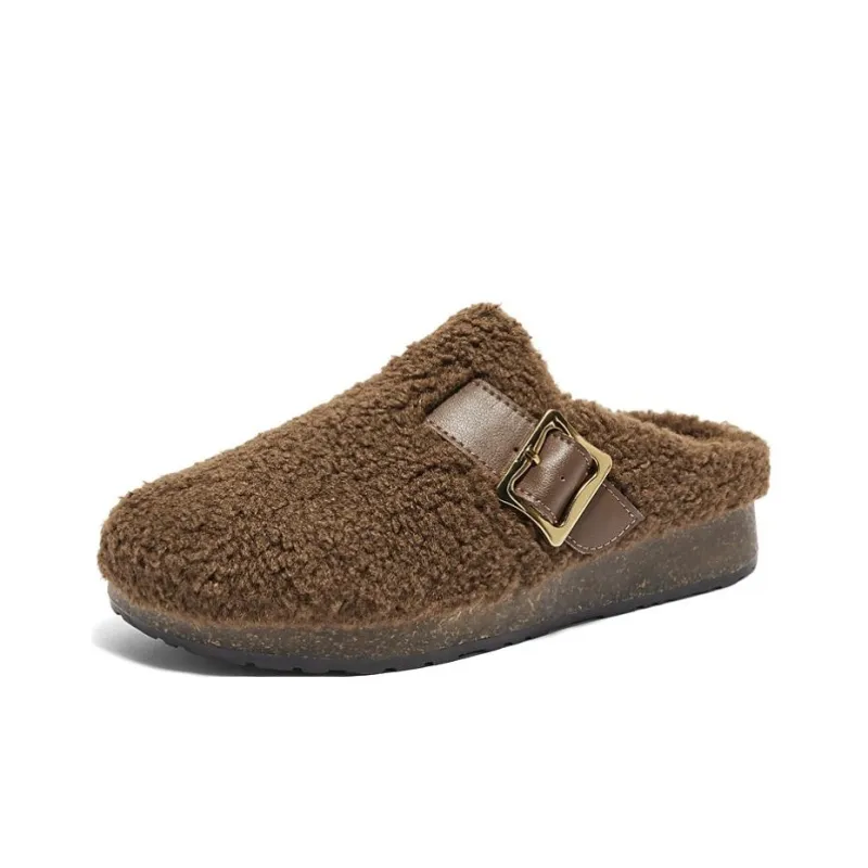 Senda Rubber Sole Wrap toe Slippers Women's Brown-4