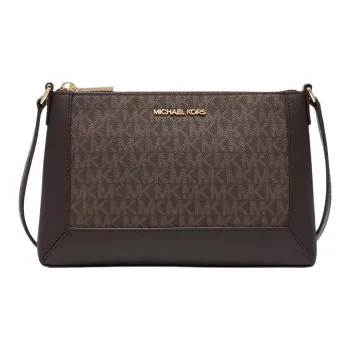 MICHAEL KORS Artificial Leather Shoulder Bag Crossbody Bag Medium Size Women's Chocolate
