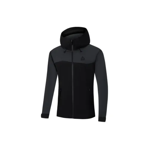 361° Water-Resistant Wear-Resistant Breathable Rainproof Windproof Windbreaker Jacket Unisex Super Black