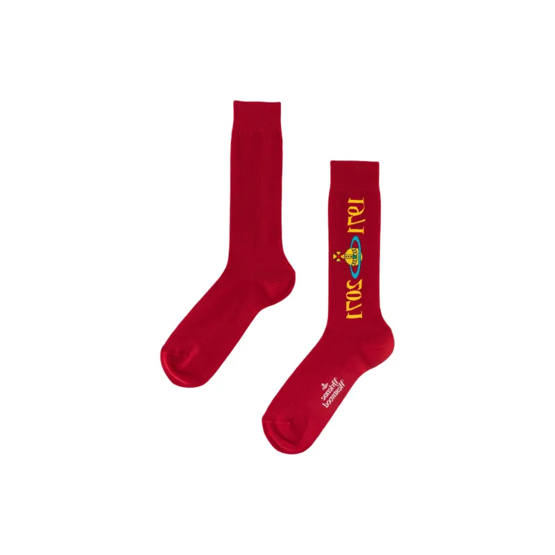 Vivienne Westwood Mid-Calf Socks Men's 1 Pack Red-0