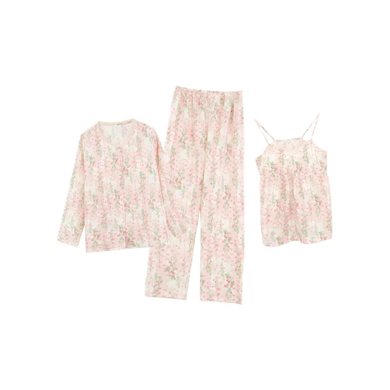 CAIHENGTONG Pajama Set Women's Monet Rose-0