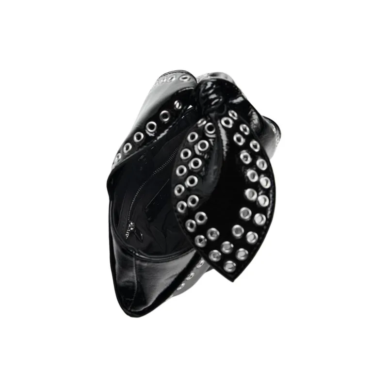 ZARA Polyurethane Clutch Women's Black-6