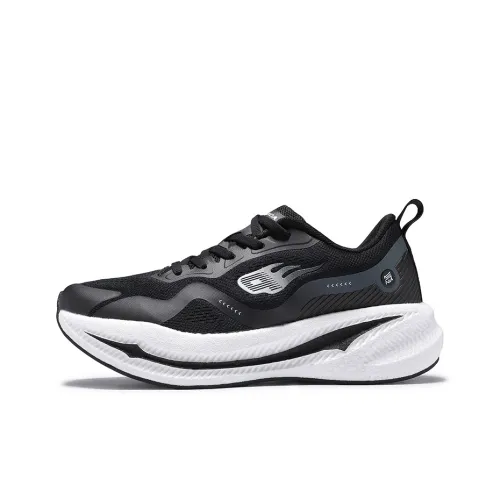 Keep Beat Anti Slip Wear Resistant Low Top Marathon Running Shoes Unisex Black White