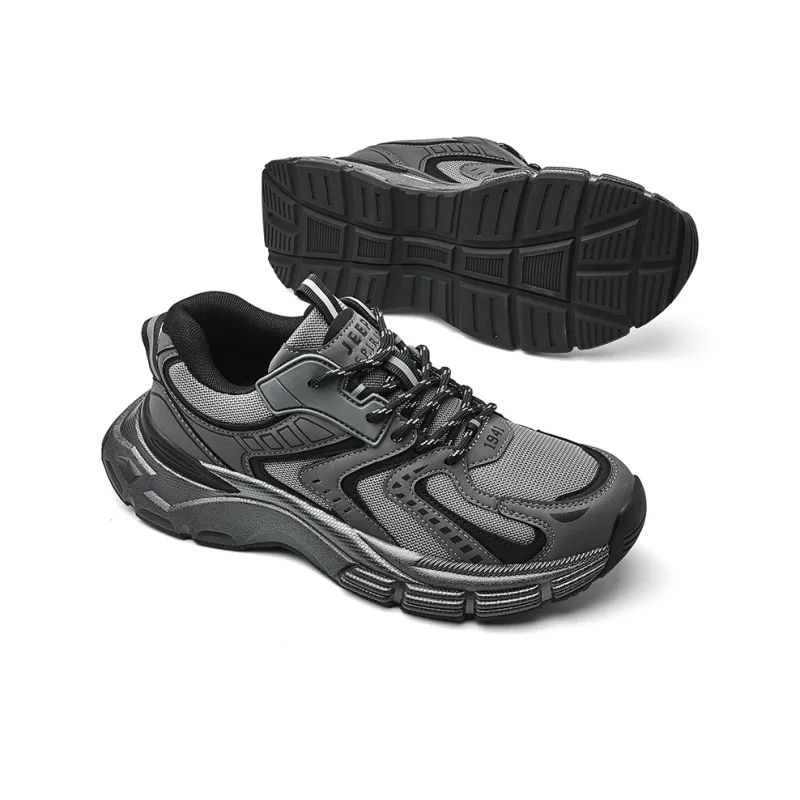 JEEP SPIRIT Chunky Sneakers Men Low Top Gray-3