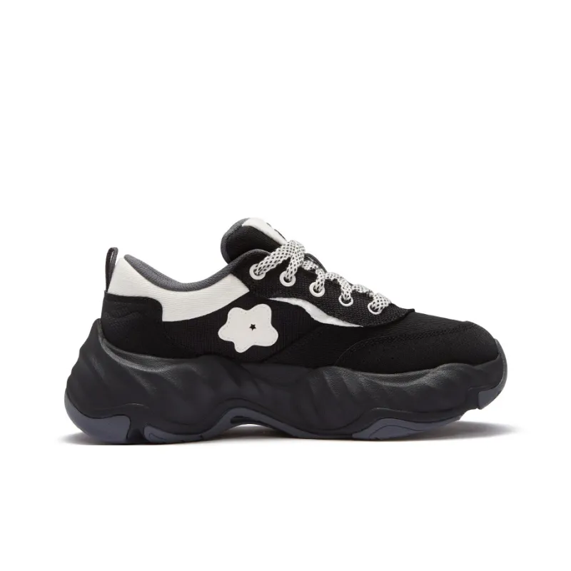 FILA FUSION STARFISH II Starfish 2 Wear Resistant Low Top Casual Shoes Women's Black Milk White-1