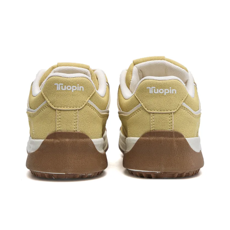 TUOPIN Anti-Slip Wear-Resistant Low-Top Skateboard Shoes Women's Beige-6