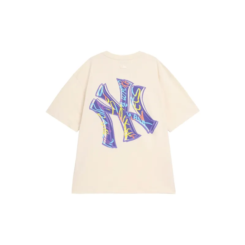 MLB New York Yankees T Shirt Unisex Dark Cream-1