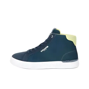 COACH Clip High-Top Skateboard Shoes Men's Turquoise