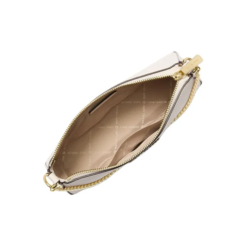 MICHAEL KORS Jet Set Saffiano Leather Shoulder Bag, Crossbody Bag Medium Size Women's Cream-1