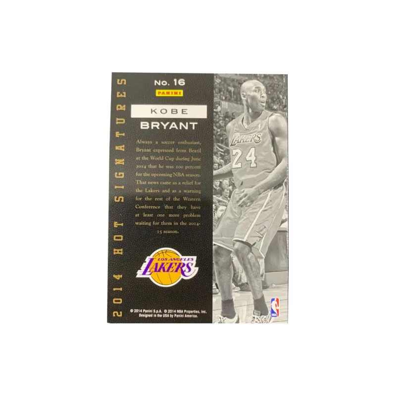 PANINI 2014 Kobe Bryant Lakers Kobe Bryant MVP Gold Pen Signature Teca Player Card Product Access Sports Cards 1 Pc-1