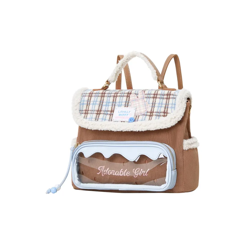 Miffy Synthetic Leather Backpack Regular Women's Multicolor-1