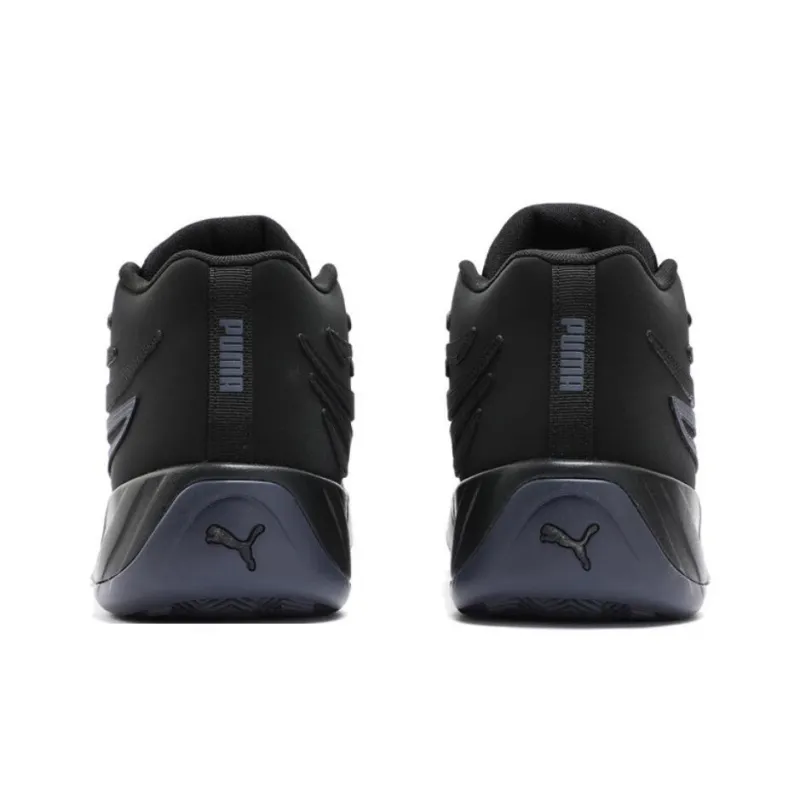 PUMA Court Anti Slip Wear Resistant Mid Top Basketball Shoes Unisex Black-3
