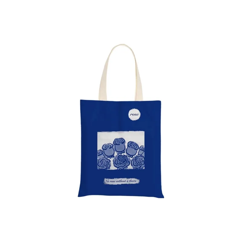 AOSONG Canvas Bag, Tote Handbag Small Medium Large Size Unisex Klein Blue-8
