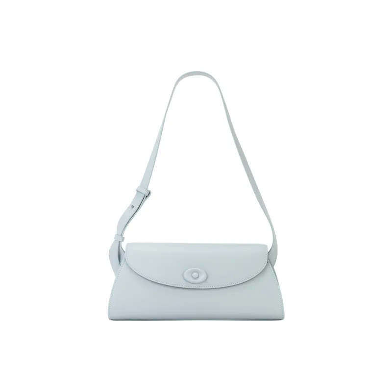OMI Split Cow Leather Underarm Shoulder Bag Regular Women's Caramel/Ecru/Black/Light Blue-5
