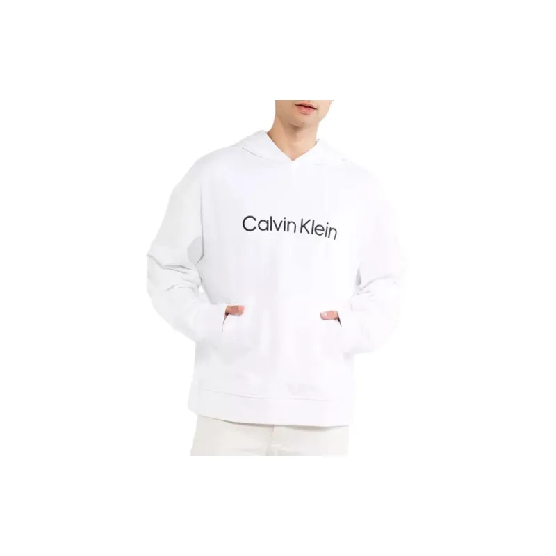 CALVIN KLEIN Simple Collection Sweatshirt Men's Moon White-3