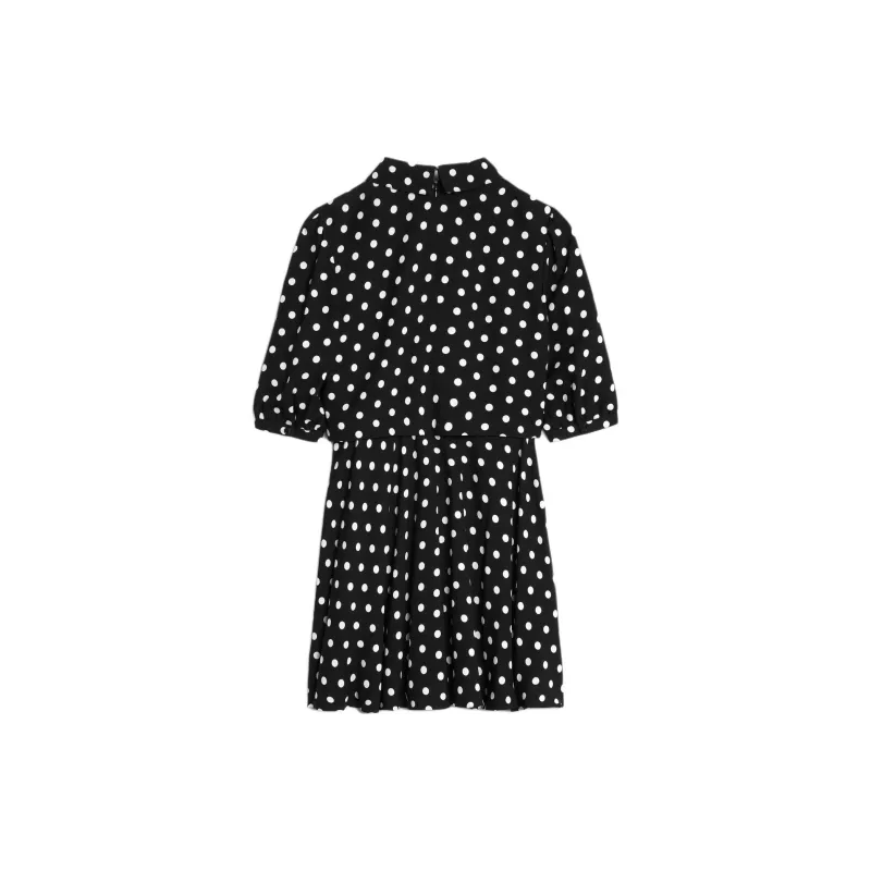CELINE SS24 Short Sleeved Dresses Women's Black White-1
