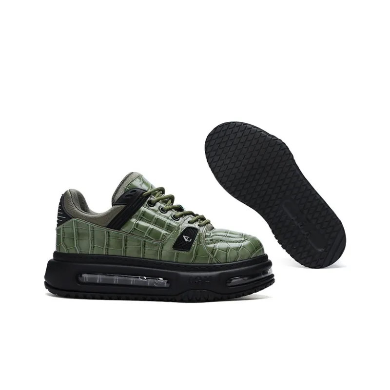 U7 Low Top Skateboard Shoes Men's Green-3