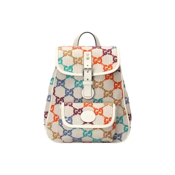 GUCCI Canvas Backpack For Kids' Multicolor/White