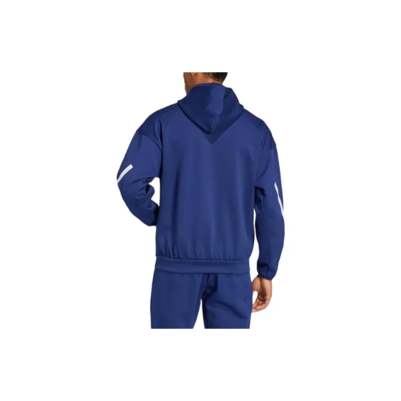 Adidas RUGBYZ.N.E. FW24 Full-Zip Hooded Track Top Jackets Coats Men's Dark Blue-1