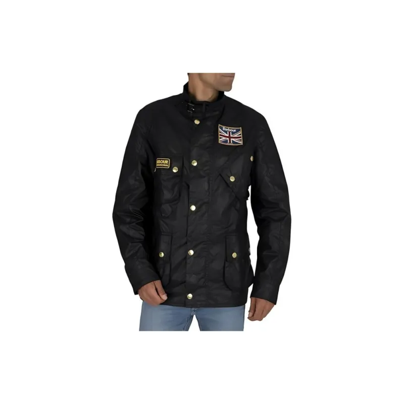 BARBOUR International Union Jack Wax Jacket-2