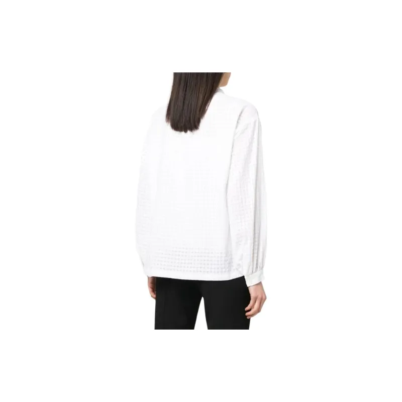 A.P.C Check Pattern Long Sleeved Blouse-4