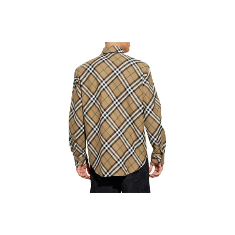Burberry Check Printed Long Sleeved Shirt-1