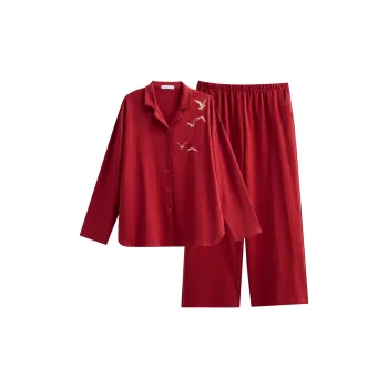 Same Language Pajama Set Women's Chinese Red