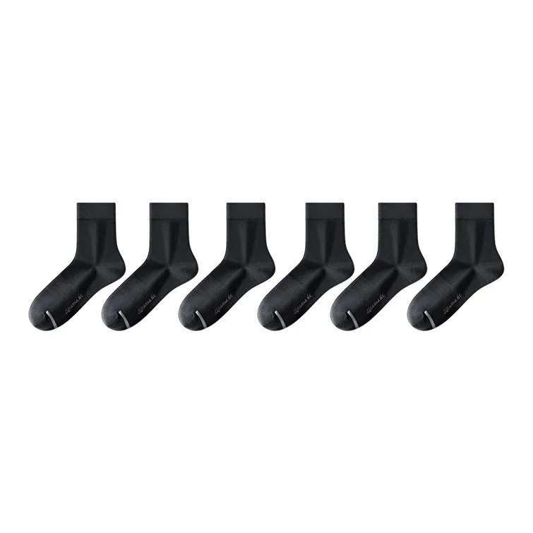 HLA Mid Calf Socks Men's 6 Pack-0
